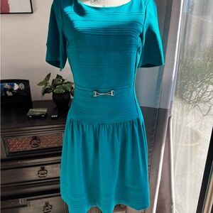 WHBM Teal back zip Dress